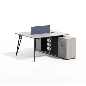 Venda quente MFC Office Cubicle Divisores Móveis Comerciais Escritório Shared Desk 2 Pessoa Workstations