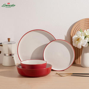สต็อก! ชุดอาหารค่ำพอร์ซเลนเคลือบเงาแบบโมเดิร์นรักษ์โลก LOMATO LM-CCCP 4 ชิ้น ชุดจานเซรามิกทนทานสำหรับงานจัดเลี้ยงระดับพรีเมียม - Product Image 2