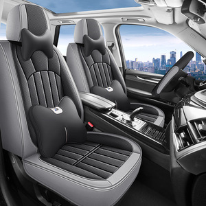 YLC Coprisedile Auto in Pelle di Alta Qualità, Completamente Chiuso, Universale per Tutte le Stagioni - Product Image 3