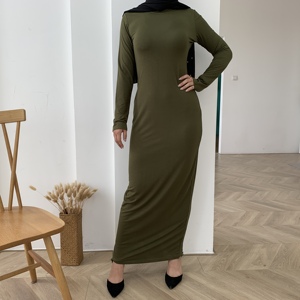 9099 # Modal Jersey di cotone di alta qualità da ultimo design Abaya abito interno musulmano da donna con <span class=keywords><strong>Hijab</strong></span> turco per abbigliamento islamico Abaya - Product Image 3