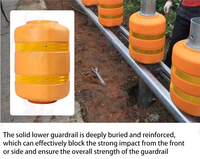 Barrière de sécurité routière rotative personnalisable en polyuréthane EVA – Nouvelle barrière de circulation à rouleaux du fabricant