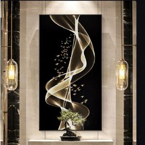 Venta Directa de Fábrica, Pintura Moderna Vertical Simple para Colgar en la Pared, Pintura Abstracta de Porcelana de Cristal - Product Image 1