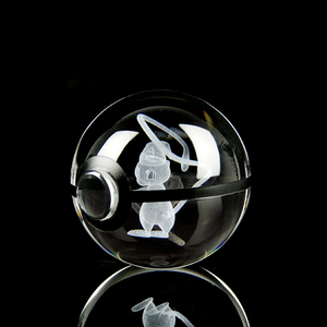 Boule de verre pokémon Pikachu Eevee Mewtwo 80mm, livraison directe, jouet pour chambre d'enfant, <span class=keywords><strong>veilleuse</strong></span> - Product Image 5