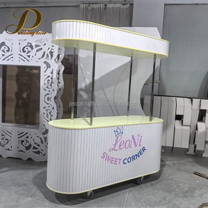 JINDA - Barra de Bar Portátil Roja Retro Borgoña, Carrito de Dulces de Alta Calidad, Mesa de Bar Cuadrada para Exteriores, Restaurante, Club, Fiesta - Product Image 4