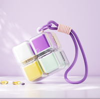 Boîte à pilules magnétique portable, mini organisateur de médicaments pour les voyages, le camping, le stockage quotidien de vitamines et de compléments alimentaires