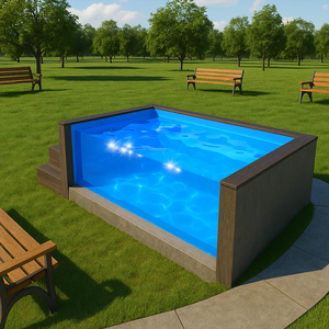 Piscine hors sol ovale avec panneaux décoratifs en bois et unité de pompe filtrante autonettoyante tout-en-un - Product Image 3