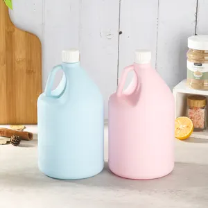 Venta al por mayor botella de plástico de 1 galón jarra grande vacía estilo contenedor jarra de leche con tapón de rosca