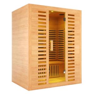 Sauna infrarouge lointain de luxe pour 3 personnes, décoration intérieure haut de gamme, double sauna domestique à faible EMF - Product Image 4