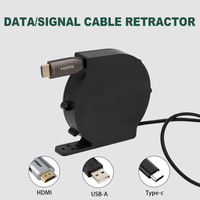 Enrouleur de câble rétractable Mella, fil ABS SJTW, IP54, 1M, prise AC pour câbles réseau de bureau US EU UK AU
