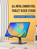 Support de tablette en alliage d'aluminium et bambou compatible iPad, support réglable rotatif à 360 degrés pour le dessin et le bureau