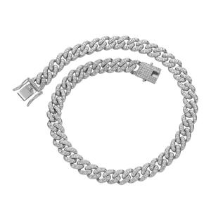 Collana a Catena Cubana con Strass Placcata Oro 12mm, Gioielli <span class=keywords><strong>Hip</strong></span> <span class=keywords><strong>Hop</strong></span> di Moda Europea per Uomo e Donna - Product Image 2
