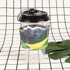 Disposable Irregular <b>Paper</b> Cup Sleeves Custom Logo Printed Eco-friendly for Beverage for Cafe Shop Takeaway Drinks - Product Image 6
