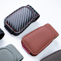 Support Magnétique Portable en Cuir PU pour Lunettes, Clip Accroche-Lunettes et Tickets de Voiture pour Intérieur Auto