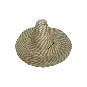 Natural Wicker Grass <b>Braided</b> Sombrero Wide Brim Striped Mexican Hat Unisex Adult for Festival Season - Product Image 1
