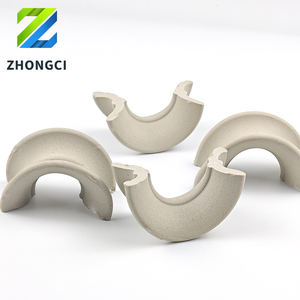 Anneaux de selle en céramique de haute qualité de l'usine de céramique Zhongci, anneaux de selle en céramique d'alumine Intalox pour l'ensachage de colonnes de pulvérisation - Product Image 2