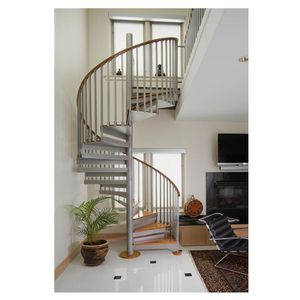 โรงงานไพรม่าในจีนขายโดยตรง<span class=keywords><strong>บันได</strong></span><span class=keywords><strong>วน</strong></span>ในร่มที่ทันสมัยและ<span class=keywords><strong>บันได</strong></span>หมุนที่มีโครงสร้างโลหะ - Product Image 1