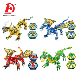 Ensemble de blocs de construction transformables 3-en-1 Dragon Doré, <span class=keywords><strong>jouet</strong></span> de construction éducatif pour enfants, briques de déformation DIY Mecha <span class=keywords><strong>Avion</strong></span> - Product Image 4