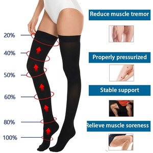 Medias de Compresión Médicas 20-30mmHg, Nivel de Presión Elástica 2, Medias hasta el Muslo con Punta Abierta, para Várices - Product Image 1