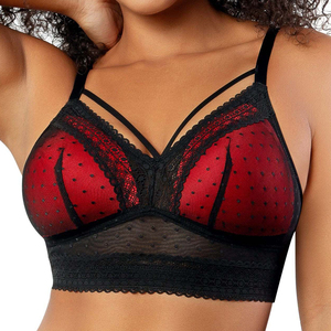 Sujetador <span class=keywords><strong>de</strong></span> <span class=keywords><strong>realce</strong></span> con encaje Ladymate ODM/OEM, bralette largo sin aros con relleno para mujer, sujetador <span class=keywords><strong>de</strong></span> encaje <span class=keywords><strong>de</strong></span> talla grande. - Product Image 5