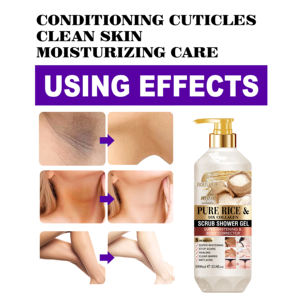 Gel douche exfoliant ROUSHUN au riz pur et au collagène 10X 1000ml - Product Image 3