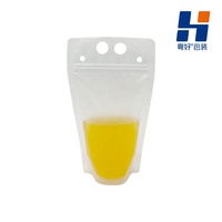 Sachets souples transparents à fermeture éclair pour boissons, avec paille, pour jus et liquides, vente en gros, pour fêtes en extérieur