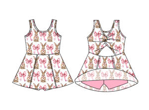 GSD3800 Nouvelle Robe de Yoga pour Enfants Style Boutique, Ensemble de Softball Rose Vif pour Petite Fille - Product Image 2