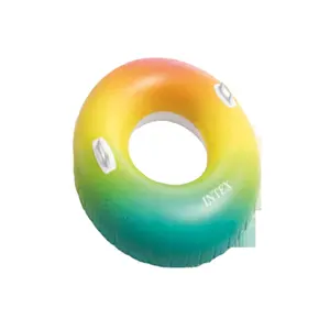 Manufacturers Wholesale Summer Children Adult Swimming Ring Solid Color Retro Unisens Swimming Ring