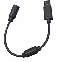 Câble d'extension USB avec connecteur détachable pour convertisseur adaptateur PC pour manette filaire Xbox 360 Noir Gris