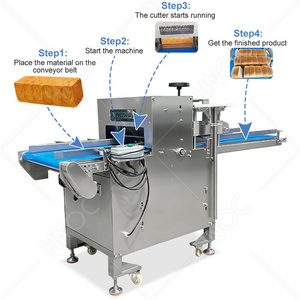 Machine à couper le pain automatique HNOC, machine à trancher le pain en tranches, machine à trancher le pain grillé à haute vitesse et en continu, boulangerie - Product Image 3