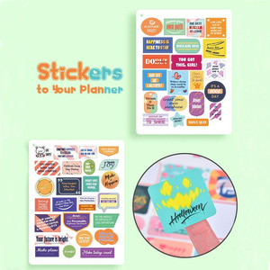 Custom Design Print-on-demand Wholesale 20 Sheets Set Cute <strong>Scrapbook</strong> <strong>Stickers</strong>, Planner <strong>Stickers</strong> Weekly for Calendar,bullet - Product Image 2