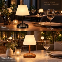Lampe de table de restaurant sans fil flexible et simple, modèle exclusif, 20 cm de hauteur, avec batterie externe 4000 mAh, 3 températures de couleur, intensité réglable, pour hôtel et bar