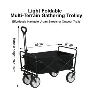 Chariot de pêche Premium Heavy Duty pliable tout terrain utilitaire Wagon - Product Image 2