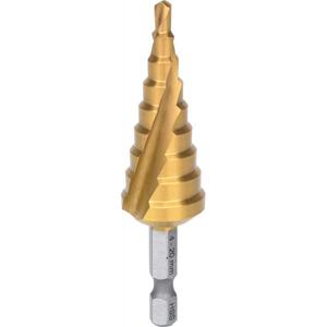 KS TOOLS - 330.2384 1/4 ''HSS TIN coupe-trou étagé-EAN 4042146346570 FORETS STEP DRILL DRILL - Product Image 4