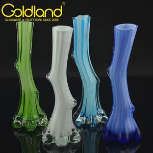 Jarrones de Vidrio de Colores Personalizados con Forma de <span class=keywords><strong>Torre</strong></span> <span class=keywords><strong>Eiffel</strong></span>, Jarrones Altos de Vidrio Verde y Azul para Mesa - Product Image 4