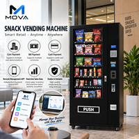 Distributeur automatique de boissons et de nourriture Mova, station de vente automatique de collations et de boissons, distributeur automatique intelligent 24h/24, service en libre-service, écran LCD