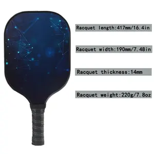 Kürek özel karbon Fiber Glassfiber tpu kenar PP petek yüksek performanslı Pickleball kürek