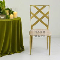 Chaise de banquet empilable en acier inoxydable pour mariage
