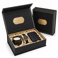 Boîte cadeau de Noël personnalisée haut de gamme avec fermeture magnétique, emballage rigide en papier avec insert pour chaussettes, tasse, ensemble de bougies