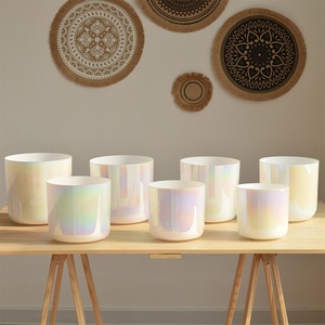 Cuencos de Cristal de Cuarzo Aurora, Juego de 7 Cuencos Cantores de Cuarzo, Instrumentos de Sonido de Tono Perfecto para Sanación Sonora, Terapia de Sonido - Product Image 3