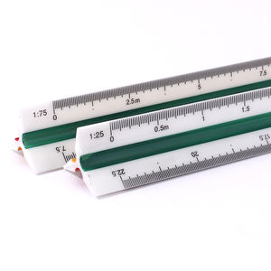 Foska Laser gravé 30CM Triangle règle pour artiste technique architecte ingénieur Plan <span class=keywords><strong>tiroir</strong></span> dessinateur graphiste étudiant - Product Image 1