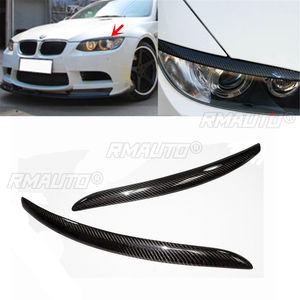 Par de Cubiertas Decorativas para Faros Delanteros, Tipo Ceja, para BMW E92 E93 335I 335CI Modelo 2007-2012, en Fibra de Carbono Real - Product Image 1