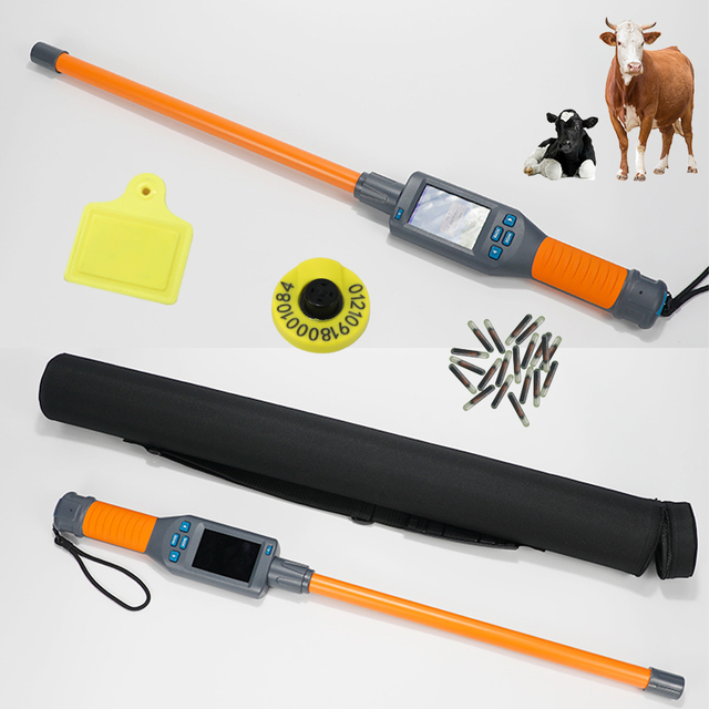 134.2Khz Ear Tag Stick FDX-B FDX-A HDX Microchip Scanner RFID Animal Livestock Stick Reader