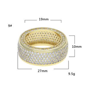 Anillo de Dedo de Latón o Plata con Incrustaciones de Circonita Artificial, Estilo Pavé Completo, para Mujer, Ideal para Aniversario - Product Image 2