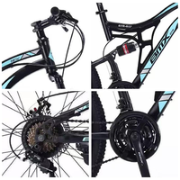 Nouveau modèle de vélo de montagne à suspension intégrale pour homme, 26 pouces, 21 vitesses, frein à disque MTBGO, vélo, cycle, bicicleta pour adulte