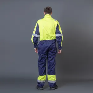 Custom Welder Engineering Mens Uniform Workwear Coverall Reflective Antistatic Flame Resistant Fr Work Wear Coverall Suit