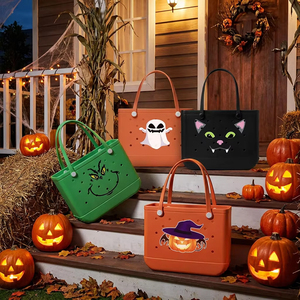 Sac fourre-tout en mousse EVA imprimé bonbons d'Halloween, sac de plage d'été imperméable, sac de plage pour femme avec logo personnalisé - Product Image 1