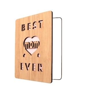 Miglior Mamma di Bambù di Legno biglietto di <span class=keywords><strong>Auguri</strong></span> Amore Felice Anniversario Carta Di <span class=keywords><strong>Compleanno</strong></span> Carta di Giorno della Madre - Product Image 1
