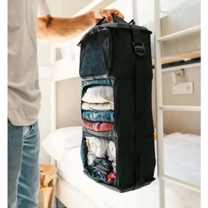 Free Sample Household Clothes <b>Storage</b> <b>Bag</b> Travel Breathable <b>Hanging</b> Closet Organizer Insert Foldable <b>Hanging</b> Wardrobe <b>Bag</b> - Product Image 2