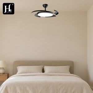 Ventilador de Techo LED Moderno de 3 Aspas, Montaje en Barra, Perfil Bajo, Control Remoto, Motor DC de 6 Velocidades, para Apartamentos y Salas de Estar - Product Image 1