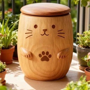 Compassionate Meaningful Engraved Wooden <strong>Pet</strong> Keepsake Box with Paw Prints for Living Room Mantel Display - Product Image 2